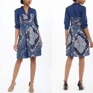 Anthropologie Holding Horses Flared Bandana Dress